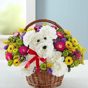 A-DOG-able Flower Basket