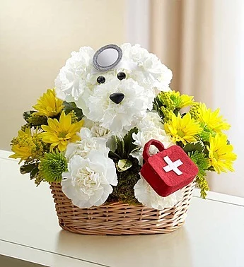 Doggie Howser M.D. Dog Flower Basket