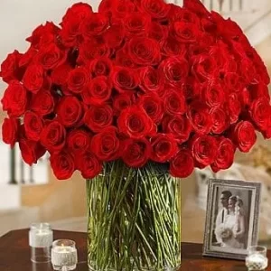 100 Long Stemmed Red Roses